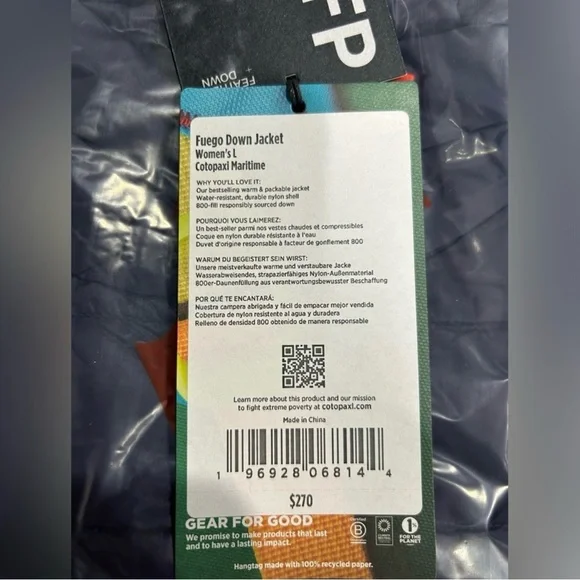 NWT Cotopaxi Maritime Women's Fuego Down Jacket - Picture 6 of 7